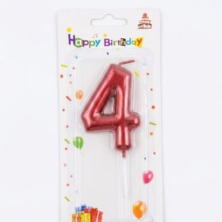 Number Candle Red - 4
