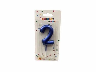 Number Candle Blue - 2