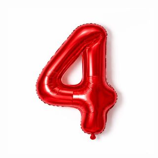 Helium Balloon Number Red -4.  (32inch)