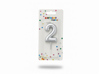Number Candle Silver - 2