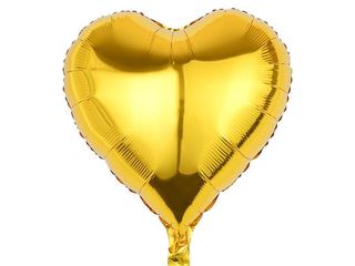 Helium balloon Heart Yellow