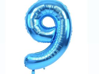 Helium Balloon Number Blue 9