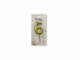 Number Candle Gold - 6