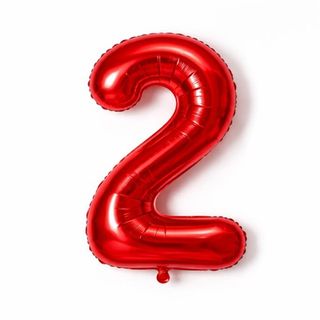 Helium Balloon Number Red -2.  (32inch)