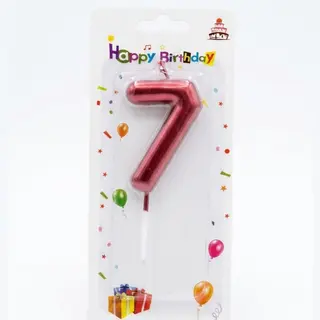 Number Candle Red - 7