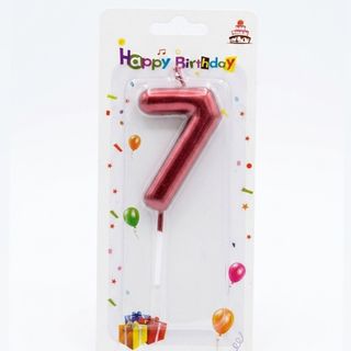 Number Candle Red - 7