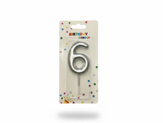 Number Candle Silver - 6