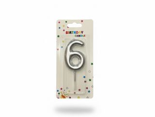 Number Candle Silver - 6