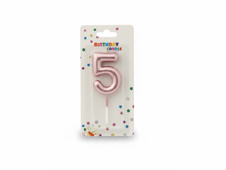 Number Candle Pink - 5