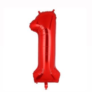 Helium Balloon Number Red -1.  (32inch)