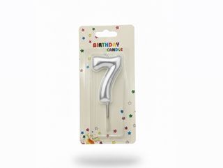 Number Candle Silver - 7