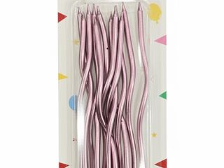 ქრომირებული სანთელი ვარდისფერი