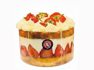 მარწყვის ტორტი მოხარშული კრემით 7-8 ნაჭრიანი