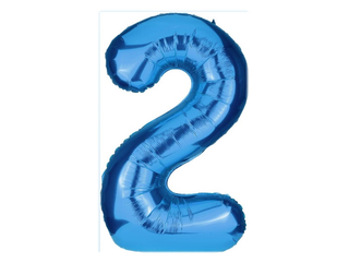 Helium Balloon Number Blue 2