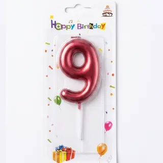 Number Candle Red - 9