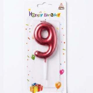 Number Candle Red - 9