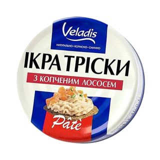 Veladis Pate ვირთევზას ხიზილალა შებოლილი ორაგულით, 100 გ