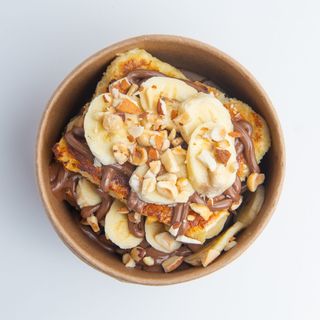 ფრანგული ტოსტი ბანანით და შოკოლადით