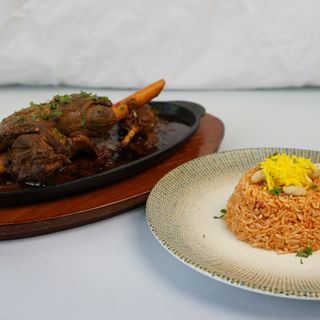 Lamb Shank and arabic rice