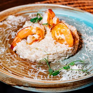 რიზოტო კრევეტებიტ/Risotto with shrimps