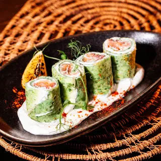 ისპანახის როლები ორაგულით/Spinach rolls with salmon