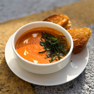 Tomato Soup with Grilled Cheese
