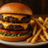 Double Cheeseburger with Fries
