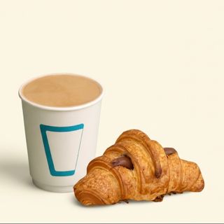 Americano and chocolate croissant