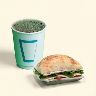 Filter Coffee and Ham Sandwich