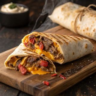 beef wrap doner with chedar cheese sauce 2/1 pay