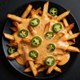 ფრი ყველის სოუსით და ჰალაპენიოთი