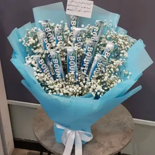 გიფსოფილები და შოკოლადების თაიგული