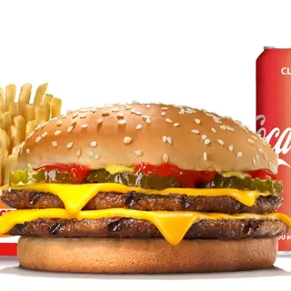 MEGA DOUBLE CHEESE BURGER MENU/მეგა ორმაგი ჩისბურგერის მენიუ