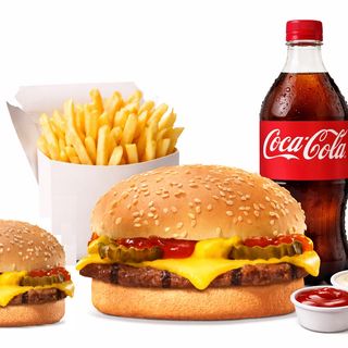 2 პერსონაზე ჩიზბურგერი ეკონომ მენიუ