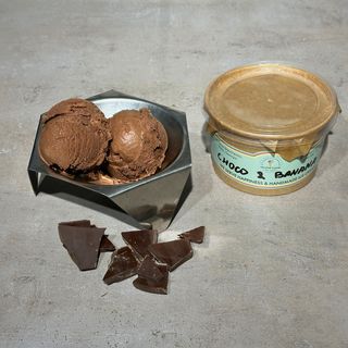 შოკოლადის და ბანანის უშაქრო სორბეტი, 300 გრ