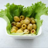 Green olives with peppers