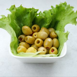 Green olives with peppers