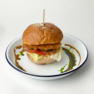 Chicken schnitzel burger