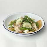 Crepes with chicken and mushrooms