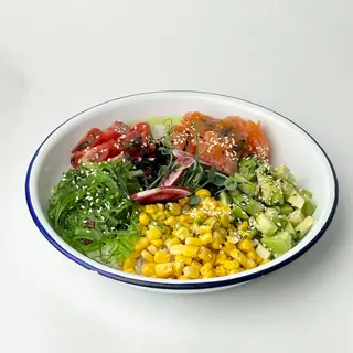 Bowl with salted salmon