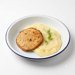 Chicken Cutlet with Mashed Potatoes