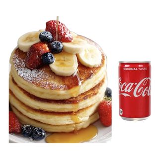 ამერიკული ფენქეიქი + კოლა ( სასკოლო მენიუ)