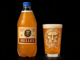 ჩამოსასხმელი ლუდი გაფილტრული "შავი ლომი Helles " 1.5ლ-NEW