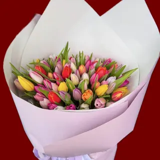 Dutch tulips bouquet