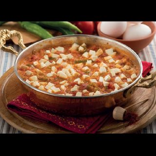 პომიდვრის ომლეტი ყველით