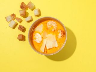 კრევეტის კრემ-სუპი