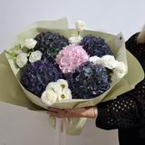Hydrangea and eustoma