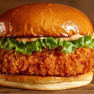 Fried Chicken Burger with Fries