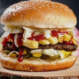 Lebanese Burger with Fries