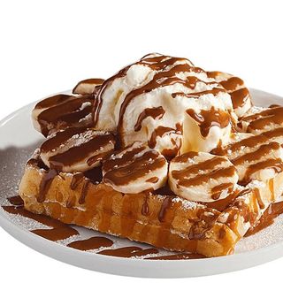 ვაფლი ბანანით და შოკოლადით